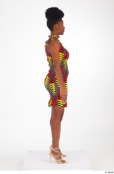 Whole Body Woman Black Dress Average Standing Studio photo references